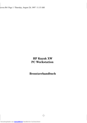 HP Kayak XW Benutzerhandbuch