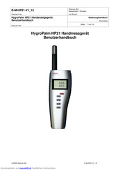 Rotronic HygroPalm HP21 Benutzerhandbuch