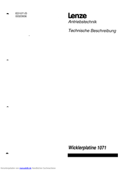 Lenze WICKLERPLATINE 1071 Technisches Handbuch