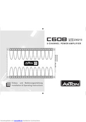 Axton C608 Bedienungsanleitung