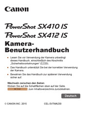 Canon PowerShot SX412 IS Handbuch