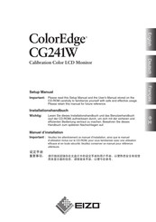 Eizo ColorEdge CG241W Installationshandbuch