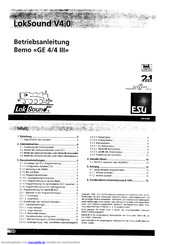 Esu LokSound micro V4.0 Betriebsanleitung
