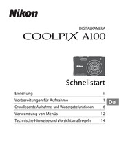 Nikon Coolpix A100 Bedienungsanleitung