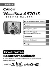 Canon A570IS Bedienungsanleitung