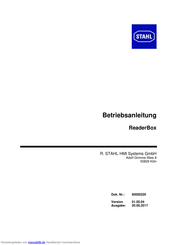 Stahl ReaderBox-054 Serie Betriebsanleitung