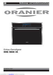 Oranier EDG 9808 45 Bedienungsanleitung