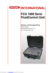Hydac FCU 1000 Serie Betriebs- Und Wartungsanleitung