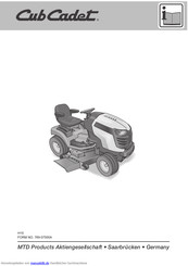 Cub Cadet H15 Originalbetriebsanleitung