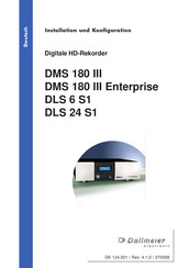 dallmeier DLS 6 S1 Installation Und Betrieb