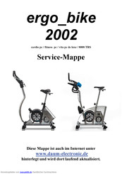 Daum electronic ergob bike 2002 Gebrauchsanweisung