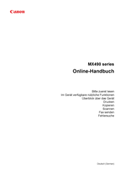 Canon PIXMA MX490 series Online-Handbuch