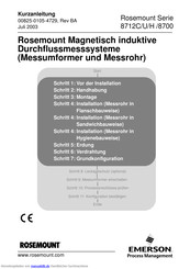 Rosemount 8700 Kurzanleitung