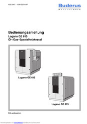 Buderus Logano GE 615 Bedienungsanleitung