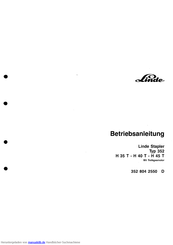 Linde 352 Betriebsanleitung