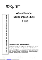 Exquisit TK611E Bedienungsanleitung