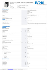 Eaton XC-CPU201-EC256K-8DI-6DO-XV Bedienungsanleitung