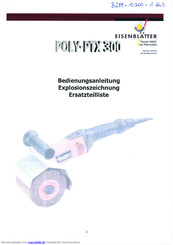 eisenblatter POLY-PTX 3OO Bedienungsanleitung