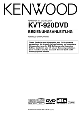Kenwood KVT-920DVD Bedienungsanleitung