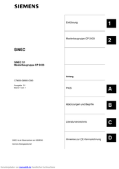 Siemens SINEC S1 CP 2433 Bedienungsanleitung