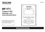 Tascam MP-VT1 Schnellstartanleitung