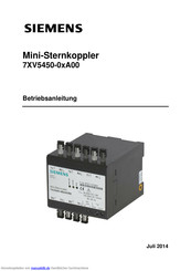 Siemens 7XV5450-0xA00 Betriebsanleitung