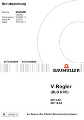 Baumuller V-Regler SW 4-Serie Betriebsanleitung