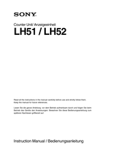 Sony LH52 Bedienungsanleitung
