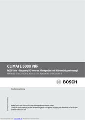 Bosh CLIMATE 5000 VRF Installationsanleitung