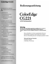 Eizo ColorEdge CG221 Bedienungsanleitung