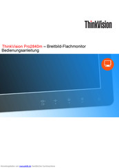 Lenovo ThinkVision Pro2840m Bedienungsanleitung