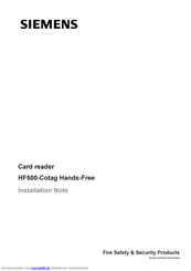 Siemens HF500-Cotag Handbuch