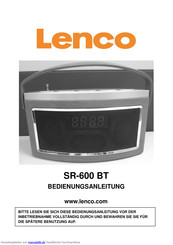LENCO SR-600 BT Bedienungsanleitung