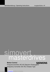 Siemens simovert masterdrives Betriebsanleitung