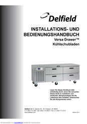 Delfield Versa Drawer Installationshandbuch