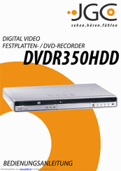 JGC DVDR350HDD Bedienungsanleitung