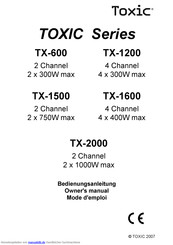 Toxic TX-1600 Bedienungsanleitung