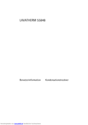 Electrolux LAVATHERM 55848 Bedienungsanleitung