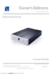 PC Power PS Audio DLIII DAC Bedienungsanleitung