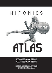 Hifonics AX 1600D Bedienungsanleitung