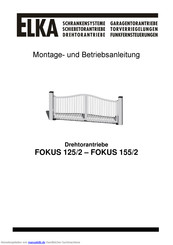 Elka FOKUS 125/2 Montageanleitung Und Bedienungsanleitung