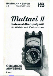 Hartmann & Braun Multavi II Gebrauchsanweisung