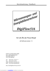 Intra Automation DigiFlow516 Betriebsanleitung