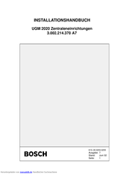 bosch UGM2020 LSNi Installationshandbuch