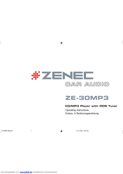 ZENEC ZE-30MP3 Einbauanleitung Und Bedienungsanleitung