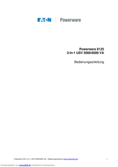 Eaton Powerware 9125 Bedienungsanleitung