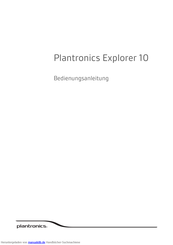 Plantronics Explorer 10 Bedienungsanleitung