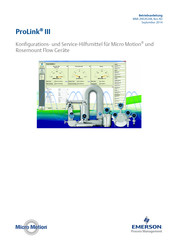 Emerson Micro Motion ProLink III Betriebsanleitung
