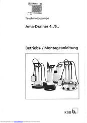 KSB Ama-Drainer 5... Betriebs-/Montageanleitung