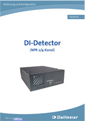 dallmeier DI-Detector NPR Bedienung Und Konfiguration
